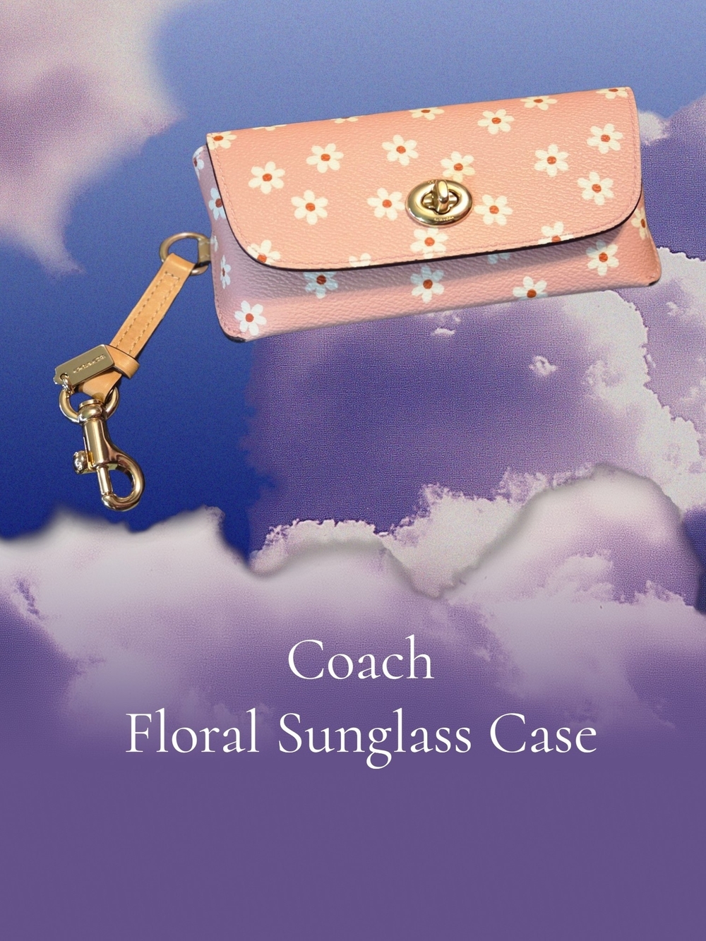 Coach Pink Floral Sunglass Case In Coach Box, NWT
